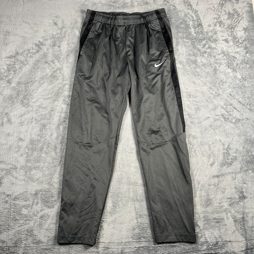 Nike Repel Total 90 Track Pants Mens Large Dark Gray Swoosh Drawstring Ankle Zip